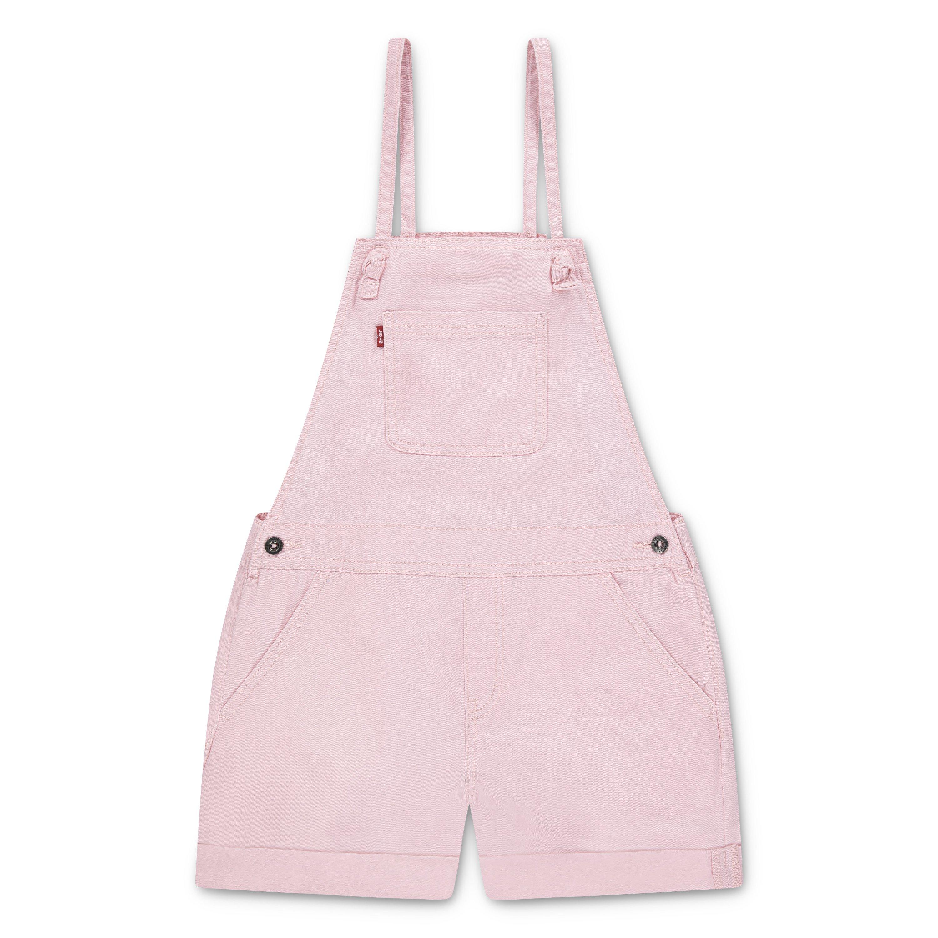 Levi's Big Girls' Knot Strap Pink Wash Denim Shortalls - PINK